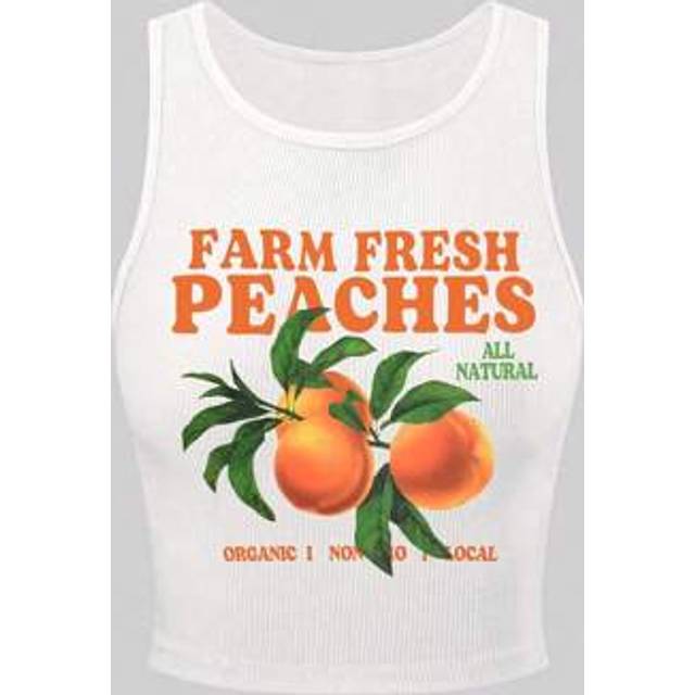 Rina Fox Plus Size Summer Casual Fruit Slogan Print Tank Top