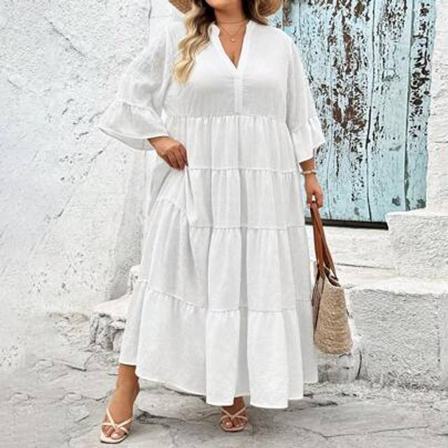 SHEIN Plus Size Women&#39;s Casual Floral Retro Maxi Skirt For Autumn, Winter, Spring And Summer, Suitable For Thanksgiving, Beach Vacation,Curve Plus ,Hoho Vac
