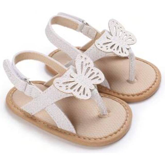 SHEIN Summer New Infant Girl Sandals, Cute Butterfly Design Open Toe Soft Bottom Comfortable Toddler Shoes, 0-1 Years Old