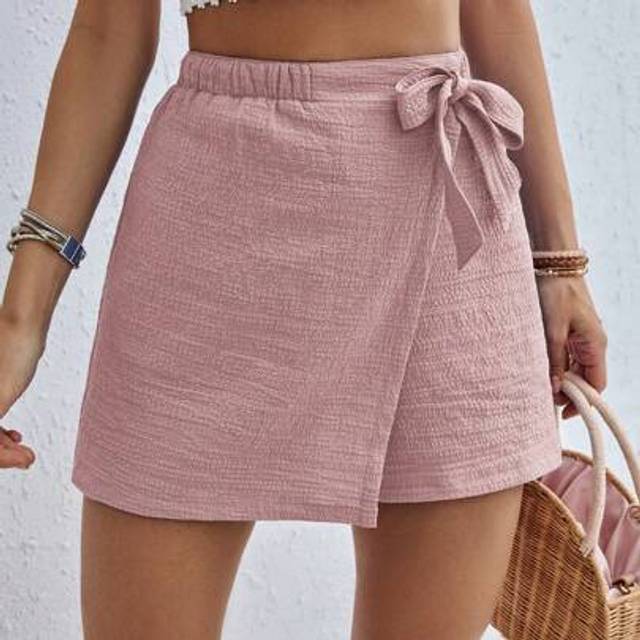 SHEIN Comfy Bow Decor Summer Shorts, Women Casual Bottoms Clothes