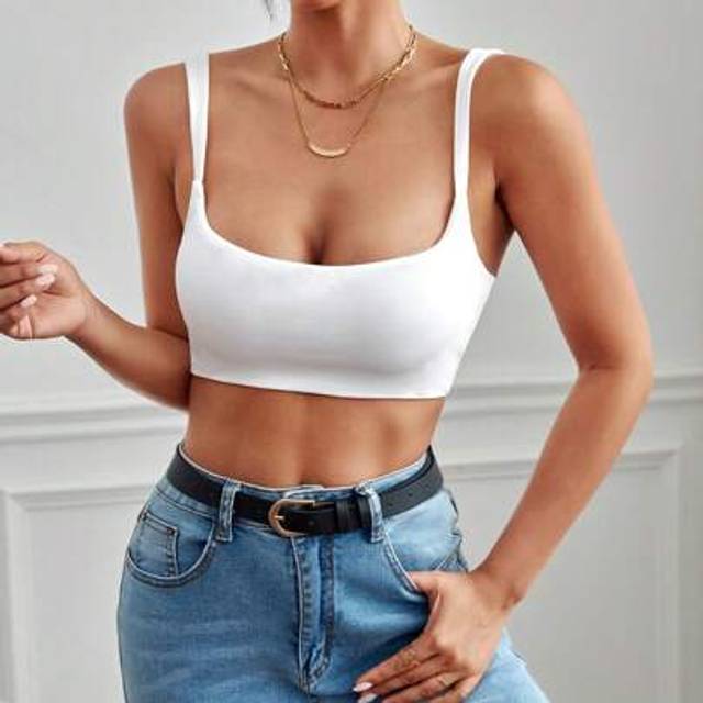 SHEIN Solid Crop Cami Top