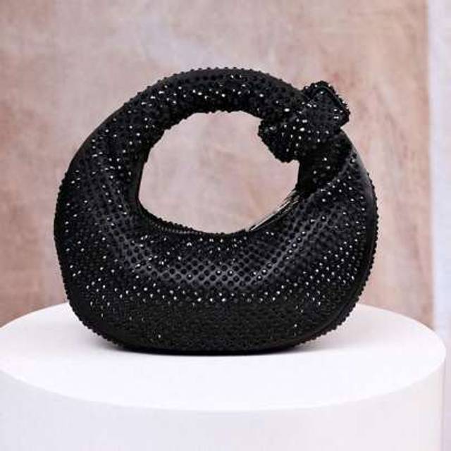 SHEIN Luxury Women&#39;s Party Prom Crescent Clip Box Evening Clutch Acrylic Transparent Clutch Waterproof Crossbody Bag Glitter Bling,Shiny Glamorous,Luxury Ex