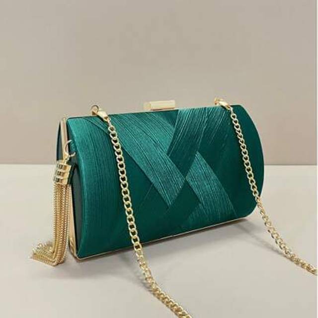 SHEIN Elegant Woven Evening Clutch Bag, Gold Handheld Purse, Formal Evening Bag, Suitable For Formal Dress, Winter Galas, Parties, Christmas Events, Wedding