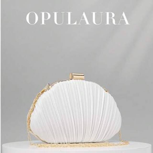SHEIN OpulAura Women&#39;s Elegant/Luxury Pleated Satin Box-Shaped Clutch Bag, Romantic Wedding Purse, Charming/Refined Evening Dress Bag, Minimalist White Box