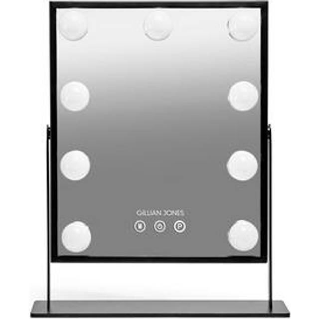 Gillian Jones Makeup Artist Mirror med 9 kraftiga LED-lampor - Svart - 1 st