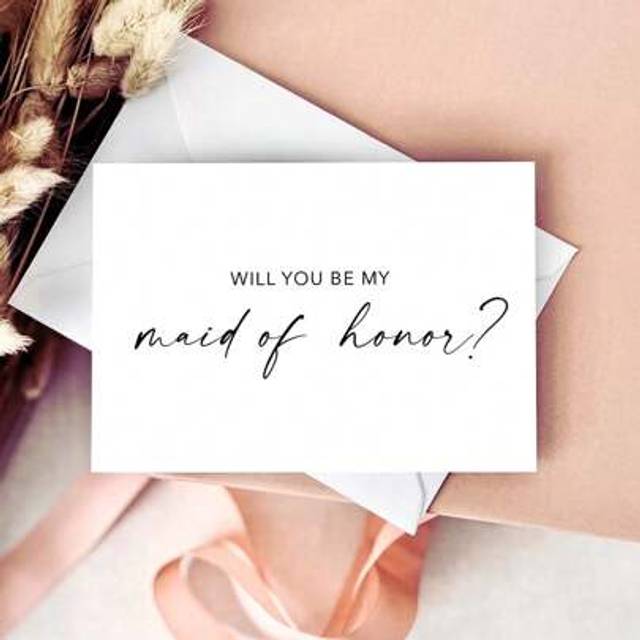SHEIN Will You Be My Maid Of Honor, Bridesmaid Proposal, Bridesmaid Gift, Wedding Cards Bridesmaid Proposal Card, Wedding Party Card