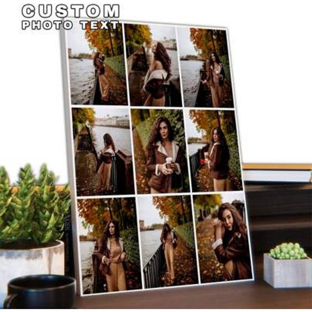 SHEIN 1Pc Personalized Photos To Canvas Print - Canvas Prints With Your Photos On Custom Wall Art For Bedroom, Living Room, Wedding, Baby, Pet, Family, Love