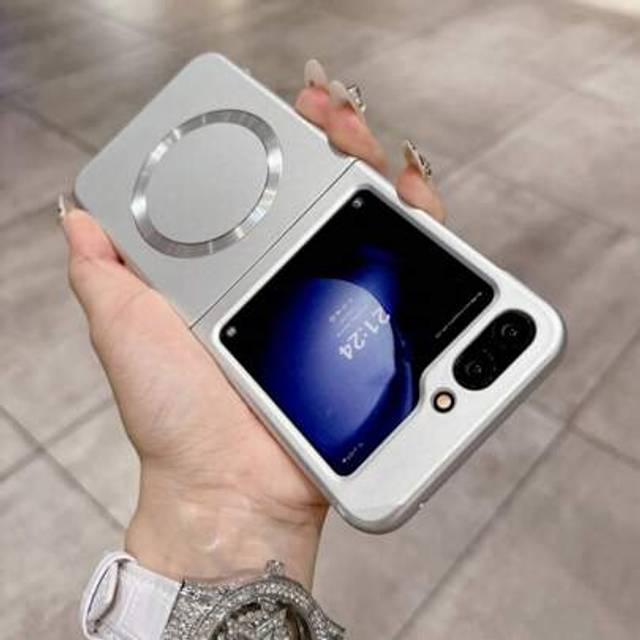 SHEIN Ultra Thin Matte Magnetic Phone Case Compatible With Samsung Galaxy Z Flip 3 4 5 6 7 Wireless Charge Slim Hard PC Cover