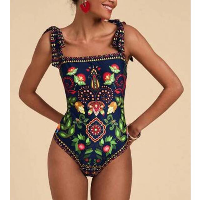 Travachic 1pc Women One-Piece Swimsuit, Suitable For Beach & Vacation In Summer,Summer Outfits For Women,Beachwear,Easter,Beach Outfits For Woman,Spring Break,V