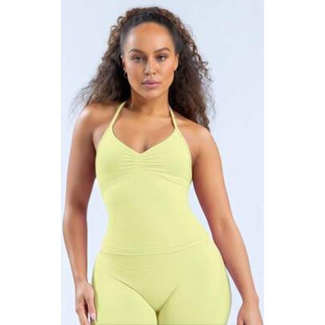 SHEIN Impact Longline Strappy Top Women Impact Longline Halter Tops Workout Longline Tank Top Compression Gym Fitness