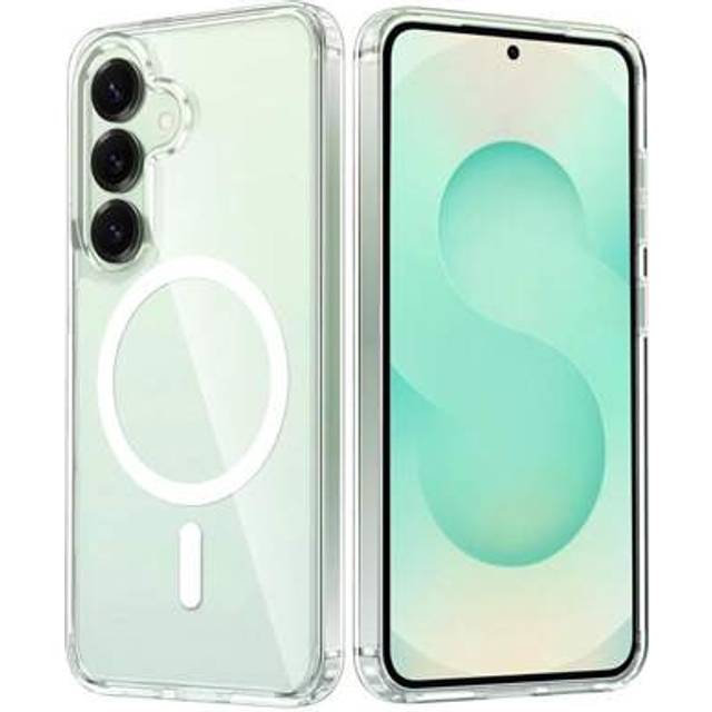 SHEIN Magsafe Magnetic Charge Phone Case Compatible With Samsung Galaxy S25 S24 S23 Ultra S22 Plus S21 FE A16 A15 A35 A55 Clear Acrylic Slim Cover