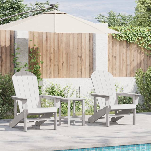 Vidaxl - Adirondack Chairs 2 pcs White 74x82x90 cm hdpe