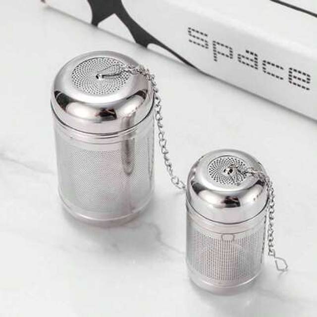 SHEIN 1pc, 304 Stainless Steel Tea Strainer Mesh Tea Ball Infuser, Tea Strainer Mesh Tea Filter Interval Diffuser With Extended Chain Hook For Loose Leaf Te