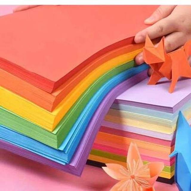 SHEIN 100 Sheets Colored Paper, 10 Assorted Colors, Suitable For Color Copying, Printing, Origami And Crafts,School Supplies,Back To School