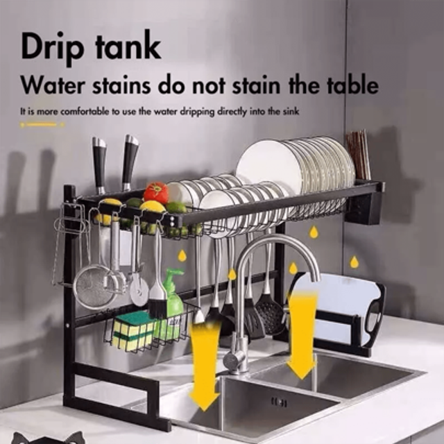SHEIN Space Saving Over The Sink Dish Drying Rack Adjustable Dish Drainer Large UK