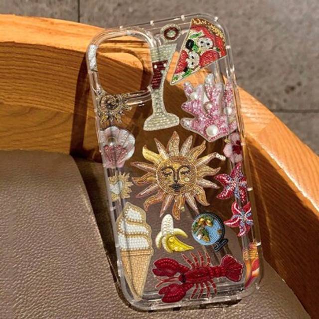 SHEIN 1pc Sun Ice Cream Lobster Star Pattern TPU Soft Anti-Fall Phone Case Compatible With IPhone 16/11/12/13/14/15/15Pro/15 Plus/15 Pro Max/7 Plus/8 Plus/X