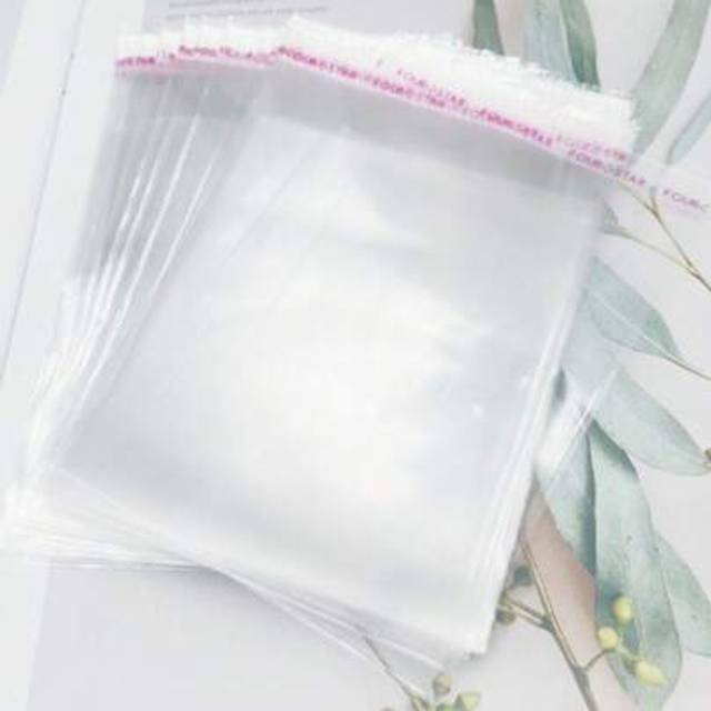 SHEIN 50/100/200pcs Random Clear Cellophane Bags , Self Adhesive OPP Bags, Plastic Favors Gift Package Bags For Jewelry, Party Favors, Candy ,Crafts