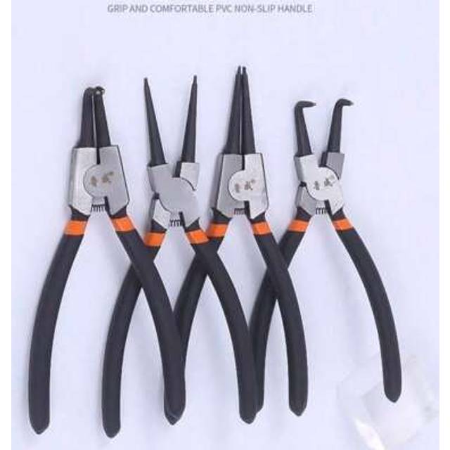 SHEIN 1pc 7 Inch Snap Ring Pliers Set Internal/External Circlip Install Uninstall Kits Snap Rings Puller Hand Circlip Plier