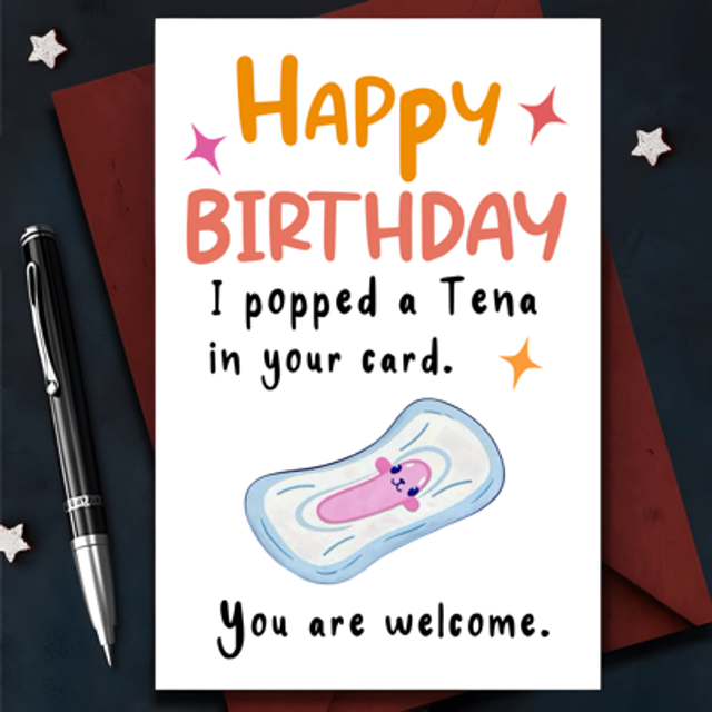 SHEIN 1pc Facetious Birthday Card Joking Funny Birthday Perfect Gift Humorous Greeting Card For Adults Husband, Boyfriend, Wife, Girlfriend, Family, Brother