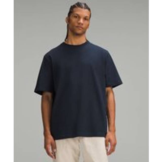 lululemon – T-Shirt aus schwerem Baumwoll-Jersey für Männer – Größe XS in True Navy