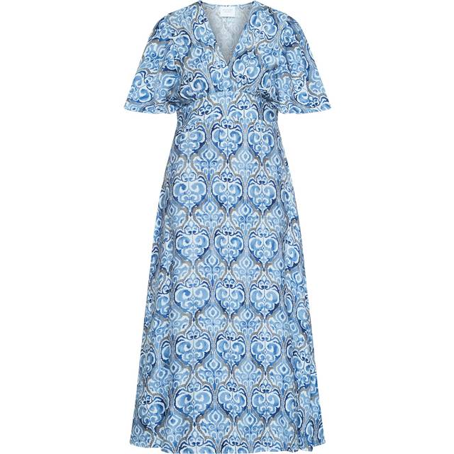 SisterS Point Giseladr12 Dam Midiklänningar Stl. XL - Från Magasin - Blue Ethnic (XL)