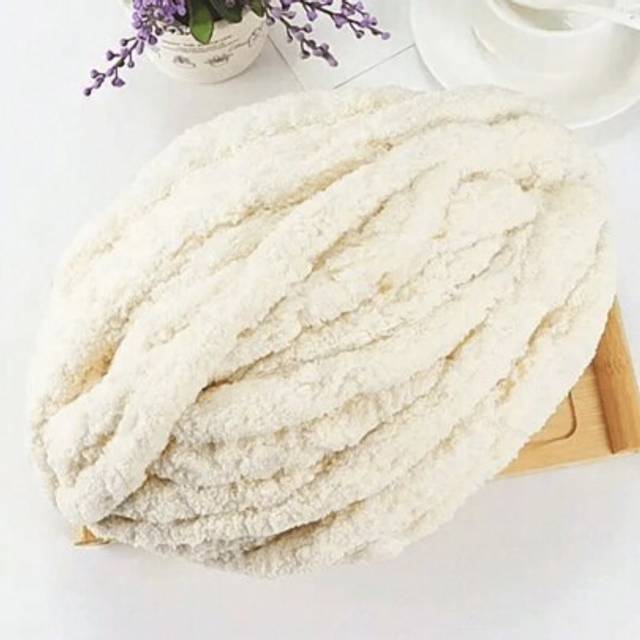 SHEIN 250g DIY White Chenille Yarns For Knitting â Ultra Soft Chunky Thick Crochet Yarn For Blankets, Scarves, Cushions | Cozy Warm Winter Craft Supplies,
