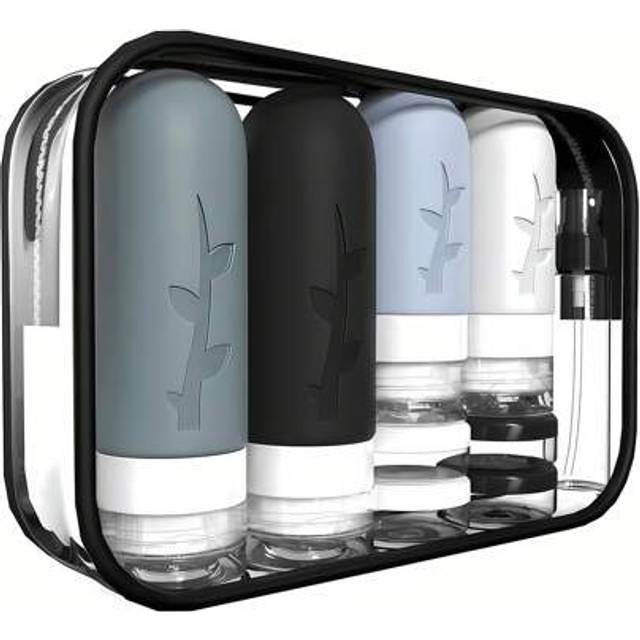 SHEIN [17PCS Travel Bottles Set]Leakproof Silicone Toiletry Containers - Refillable Cosmetic Bottles For Shampoo, Lotion & Soap With Storage Bag | TSA Appro