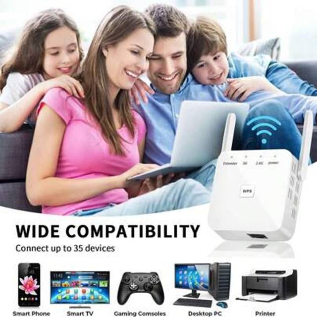 SHEIN 5G Wireless WiFi Extender Signal Booster, Extend Your WiFi Signal In Your Home, Plug It In And Boost Your WiFi Signal For Home Or Office (1200 Mbps) R