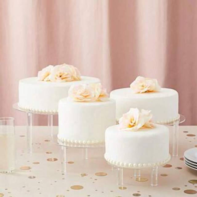 SHEIN Acrylic Cake Stands, Round Cupcake Holder For Dessert Table, Party Display Stand Serving Platter For Weddings, Birthday, Bachelor Parties, Candy Bar,