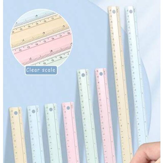 SHEIN 1pc High-Quality Metal Aluminum Ruler - Available In 15/20/30cm, Office Measuring & Drawing Tool, Student Stationery Back To School