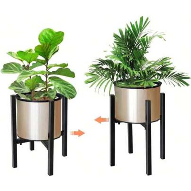 SHEIN Adjustable Plant Stand Adjustable Width And Height For 28-34cm Plant Pots Metal Plant Holder Stand Display Flower Stand Holde