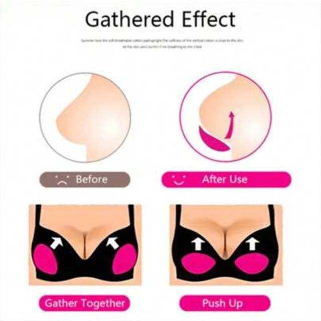 SHEIN Chest Push Up Sticky Bra Thicker Sponge Bra Pads Breast Lift Up Enhancer Silicone Removeable Inserts Swimsuit Invisible Bra