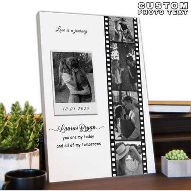 SHEIN 1pc Custom Photo Canvas Print Canvas Poster,Personalized Art Gift,Canvas Prints With Your Photo On Custom Wall Art For Bedroom, Movie Film Style,Livin