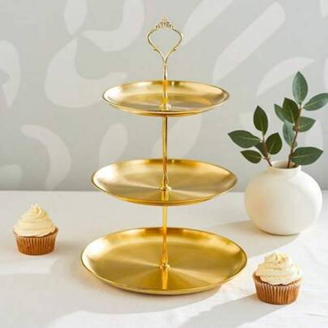 SHEIN Multi-Tiered European Style Cake Stand (2pcs/3pcs Plates + 1pc Fitting), Suitable For Daily Use, Suitable For Snacks And Fruits, Widely Used For Tea P