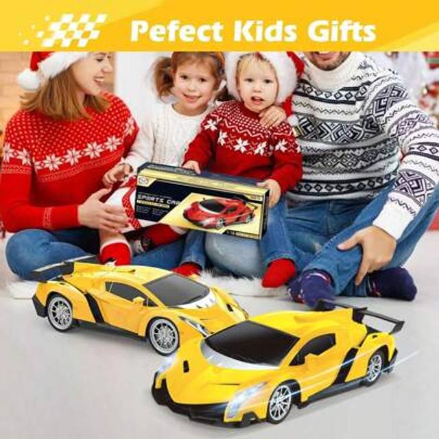 SHEIN 1pc Remote Control Racing Car, Yellow Hornet Race Car For High Speed Drift, Off-Road R/C Car Toy, 1:16 Scale RC Automobile Toys For Hobbies, With Cool
