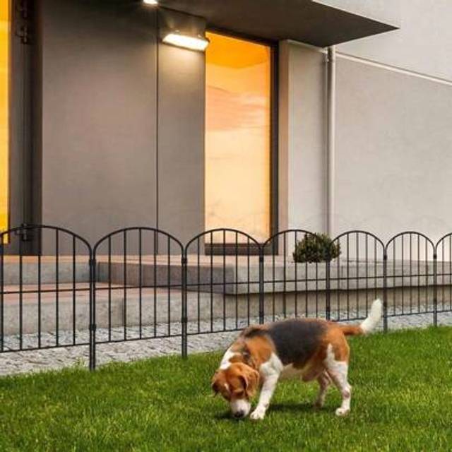 SHEIN 1-10PCS Rust Resistant Iron Decorative Garden Fence Animal Proof Barrier Beautiful Landscape Yard Ornament Sturdy Outdoor Fencing For Patio