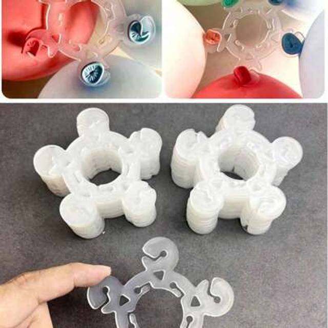 SHEIN 100pcs-Balloon Clips, Balloon Connectors Clip Holders For Balloon Clips For Arch, Balloon Column Stand And Balloon Flowers, Tinabless Balloon Connecto