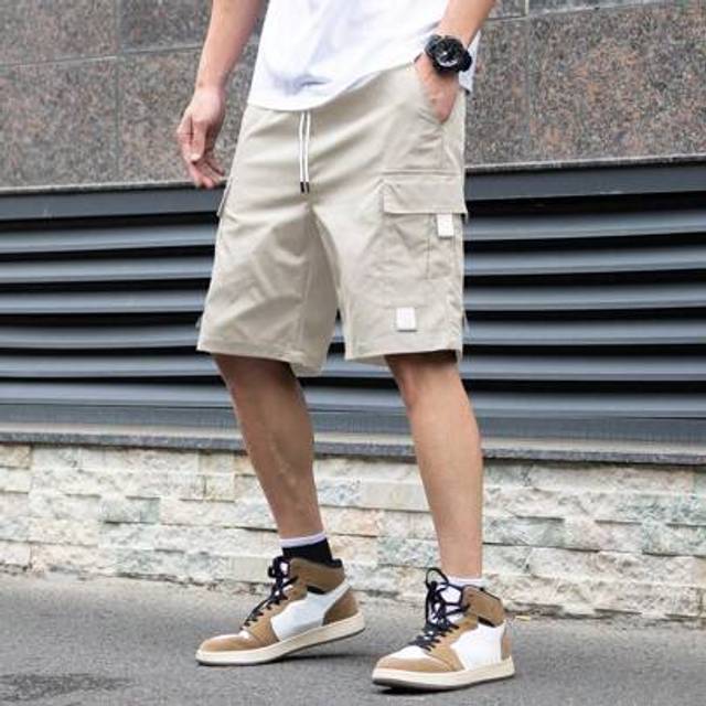 SHEIN Men&#39;s Ins Fashion Street Drawstring Work Shorts, Men&#39;s Street Shorts, Cool And Fashionable, Suitable For Daily Wear, Going Out, Meeting Friends, Going