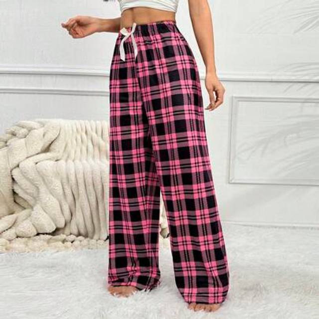 SHEIN Women Plaid Pajama Pants, Casual And Fashionable For Everyday Wear