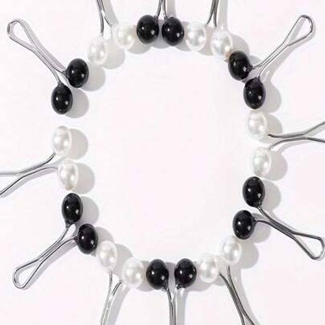 SHEIN 12pcs Women&#39;s Brooch Set, Including Pearl Brooch, Scarf Clips,Headscarf Clips, Used For Sweater, Scarf, Headscarf And Shawl