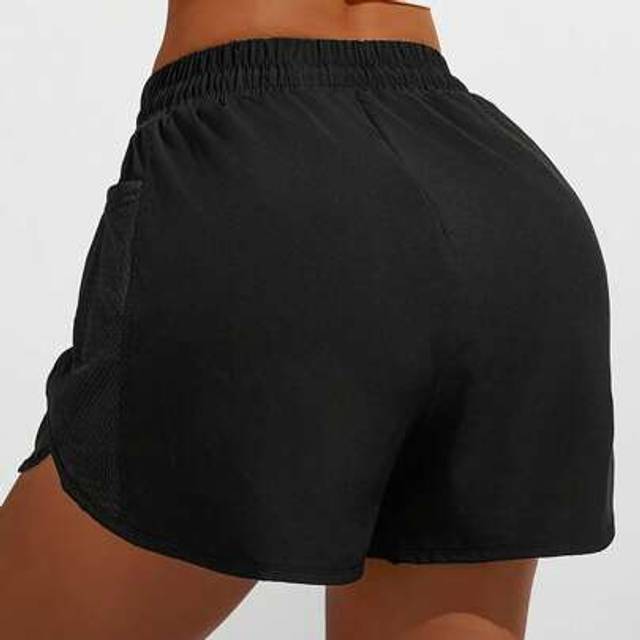 SHEIN 1pc Women&#39;s 2-In-1 Yoga Shorts With Quick-Drying Fabric And Mesh Pockets - For Casual Fitness, Gym Workouts - Suitable For Summer - For Women - Perfec