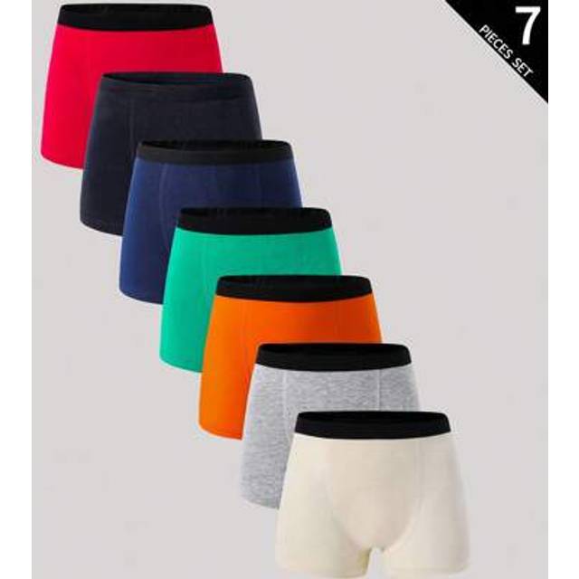 SHEIN 7pcs Boys&#39; Soft Cotton Breathable Briefs, Multiecolor