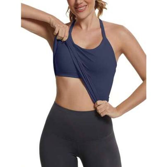 SHEIN Seamless Workout Tank Tops With Built In Bra,Racerback Athletic Tank Tops Ribbed Soft Yoga Shirts