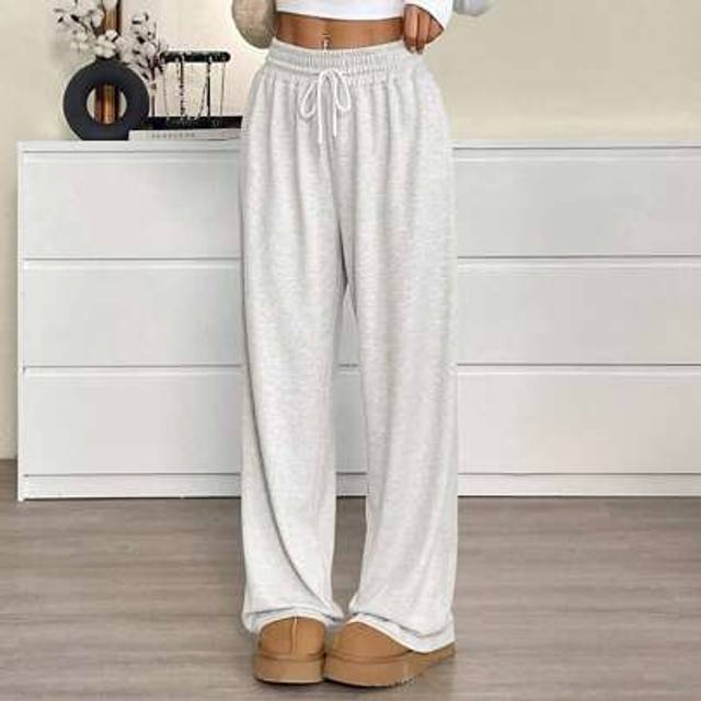 SHEIN Women&#39;s Casual Drawstring Waist Loose Sweatpants, Suitable For Sports,Business Casual Woman