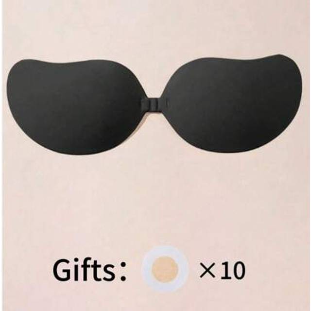 SHEIN 1 Black Bra + Gift. Classic Shape Handles, Self-Adhesive Push-Up Bra Cups, Skin Tone