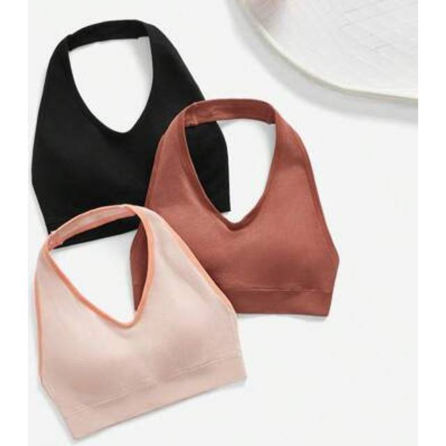 SHEIN Simple Backless Halter Comfortable Sports Bra Womens Sports Bras Workout Clothes For Women Women Sport Bra Workout Clothes Women Workout Gear Women
