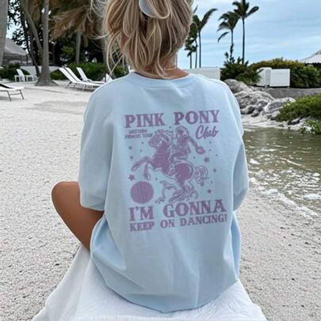 SHEIN A Casual Printed Round Neck Pullover Short Sleeved T-Shirt For Girls And Young Children In Summer - An Artistic Style T-Shirt That Inspires Imaginatio