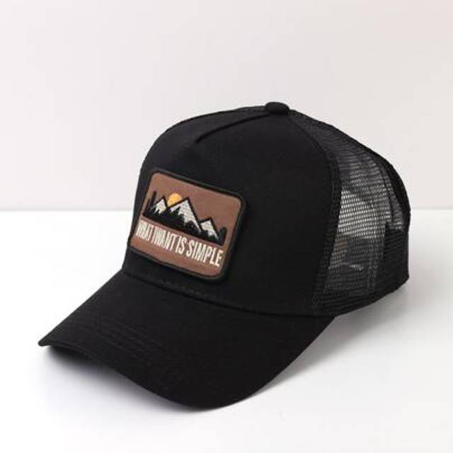 SHEIN 1pc Unisex Summer Fashionable Casual Mesh Cap With Embroidery Patchwork Netting Hollow Out Breathable Trucker Cap, Suitable For Daily Wear, Outdoor Sp