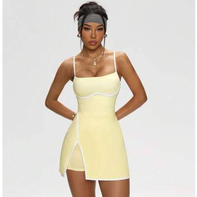 SHEIN Women&#39;s Color Block Trim Split Strap Sports Dress