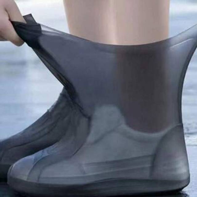 SHEIN Rubber Rain Boot Covers, Silicone Waterproof Shoe Covers, Reusable Slip-Resistant Shoe Protectors For Rainy Days For School,Office,Household,Travel,Wa